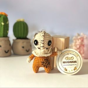 Crochet Sam Keychain , car rear view hanging mirror